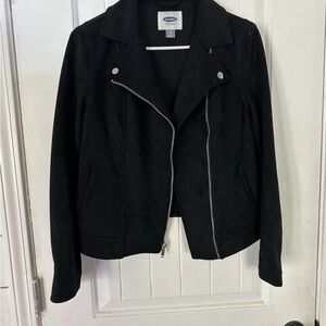 Old Navy Black faux suede jacket